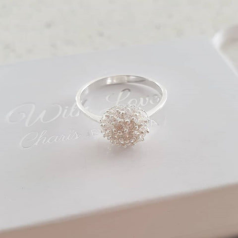 Silver CZ Stones ring