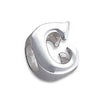sterling silver initial letter european charm C