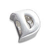 D initial letter silver charm bead