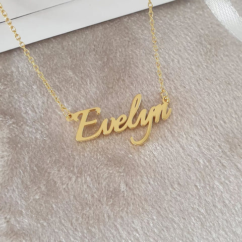 gold name necklace