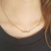 CNE107527G - Gold Plated Sterling Silver Personalized Three Names Necklace