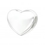 Silver heart european bead charm