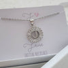 K15 - Stunning Initial Letter Necklace on Personalized Card, Silver CZ Stainless Steel