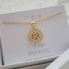 Gold Initial Letter R Necklace