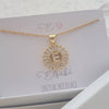 Gold Initial Letter E Necklace
