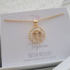 Gold Initial Letter T Necklace