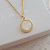 Initial Necklace, Gold Stainless Steel