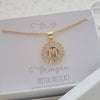 Gold Initial M Letter Necklace