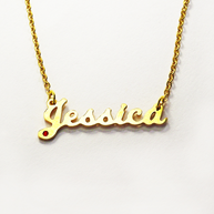 JBSA6NSTG - Personalized Gold Stainless Steel Name & Birthstone Necklace