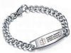 Men's personalized medical alert bracelet, online jewellery shop