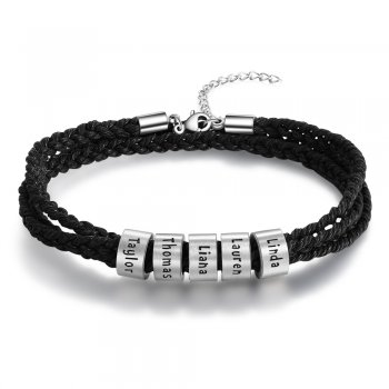 CBA102656 - Men's Personalized Bracelet Wrist Strap, Stainless Steel