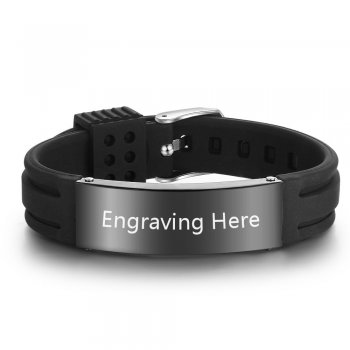 Men's personalized bracelet wrist strap