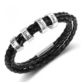 Men's personalized bracelet wrist strap