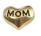 FLC21 - Mom Heart Floating Locket Charm (Silver tone or Gold tone)