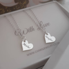 Sterling silver mother and daughter necklace set online