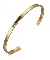 CBA102084 - Personalized Bangle, Gold Stainless Steel 3mm x 17cm