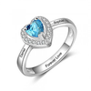 Personalized birthstone ring