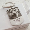 CAS102555 - Personalized Dog Paw & Photo keyring, Stainless Steel