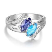 CRI103277 - 925 Sterling Silver Personalized Birthstones Ring