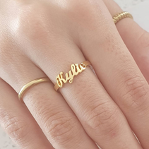 CAS101796 -  Sterling Silver Personalized Name Ring
