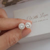 Sterling Silver round cz stone ear stud earrings online store in SA