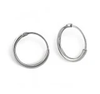 Sterling silver round hoop earrings for school