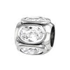 Sterling silver cz stone european charm bead