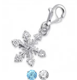 Aria 925 Sterling Silver Snowflake Dangle Charm