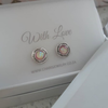 Sterling silver synthetic opal ear stud earrings online store in SA