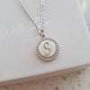 K17 - Initial Letter Necklace A-Z, Silver Stainless Steel
