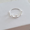 Silver crown ring