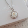 K17 - Initial Letter Necklace A-Z, Silver Stainless Steel