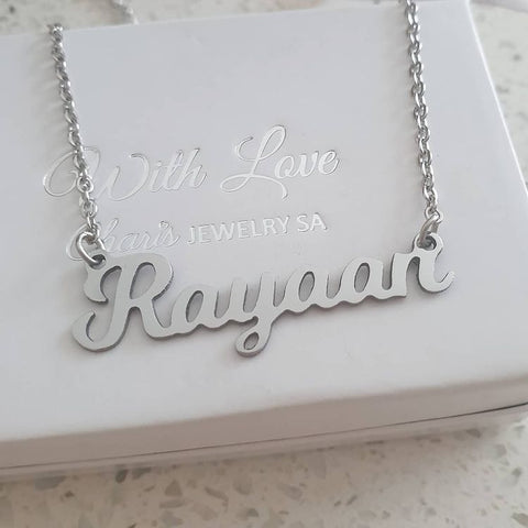 Personalized Stainless Steel Name Necklace Charis Jewelry SA