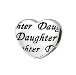 Sterling silver daughter European charm bead