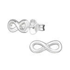  925 Sterling Silver Small Infinity Earrings