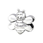 925 Sterling Silver Bee Charm, European Charm Bead
