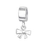 A45-C9428 - 925 Sterling Silver Ribbon Bow European Charm Bead