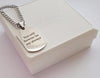 Joshua Custom Engraved Men's Dog Tag Chain, Stainless Steel (Ready in 3 days!)