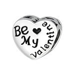 A40-C10612 - 925 Sterling Silver Be my Valentine European Charm Bead