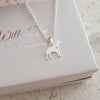Silver dog necklace