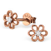Buy rose gold cz flower earrings online jewellery shop South Africa