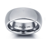 Tungsten Steel Personalized Men's Ring