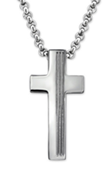 Jared Men's Stainless Steel Cross Necklace, 15x30mm on a 50cm chain