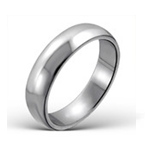 Keenan Men's High Polish Stainless Steel Ring 5mm, Sizes 6-12