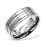B129-C29065 - Men's High Polish Titanium Ring