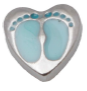 FLC67 - Baby Feet Floating Locket Charm, Pink or Blue