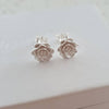 Sterling silver lotus flower earrings