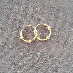 Gold bali hoop earrings