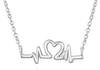 sterling silver heart beat necklace buy online in South Africa