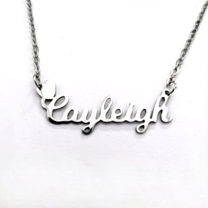 JBSA6NH - Personalized Stainless Steel Name Necklace with Heart Symbol